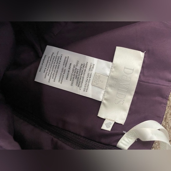 David’s Bridal Strapless Bridesmaids Dress in Wisteria Purple 2 - Picture 5 of 8